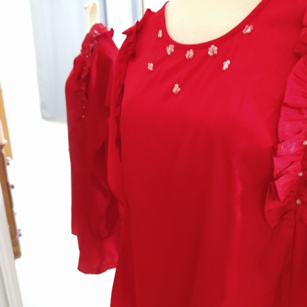 Red blouse